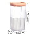 thumbnail image 3 of FastXmas Sealed Clear Storage Tank,Large Plastic Bulk Food Storage Containers with Lids for Flour, Sugar, Nut, Rice, Cereal, Noodles - Leakproof, BPA-Free Plastic Canisters for Kitchen(3.5x7 In), 3 of 4