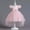 c01Pink, variant on USNSM Children Solid Fashion Dress Girls Sleeveless Princess Dress Bow Tie Lace Flowers Mesh Dress Tufted Dress Pink 5-6 Years