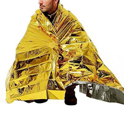 GOLD-25 PACK • Emergency Solar Blanket Survival Safety Insulating Mylar Thermal