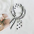 thumbnail image 1 of Narrow Small Silk Scarf Multi-Function Small Long Thin Scarves Bag Ribbon Fashion Print Long Strip Headband Neckerchief Korean, 1 of 4