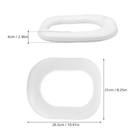 ELAYARD Soft PU Toilet Seat Cushion Pad White Bathroom Toilet Seat Cover Reusable and Washable