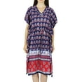 thumbnail image 5 of Bimba Women Short Rayon Kaftan Beach Coverup Printed Caftan Boho Dress, 5 of 7