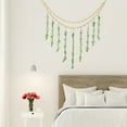 thumbnail image 3 of 43.3 Inch Hanging Eucalyptus Wall Decor Large Boho Home Ornaments Hanging Natural Wooden Bead And Artificial Eucalyptus Garland Green Decoration, Red, 3 of 4