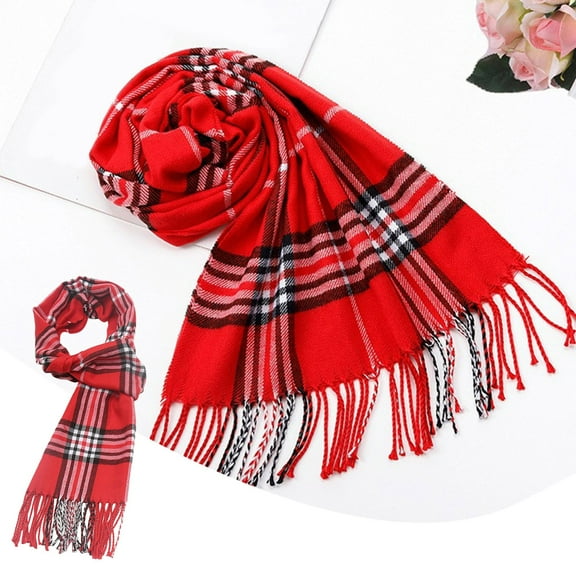 Womens Winter Scarf, Men's And Women's Unisex Plaid Feel Scarf Oversized Scarves Soft Scarves For Birthday Christmas And New Year Gift