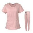 thumbnail image 2 of Conjunto de uniformes de enfermería jinwen para el cuidado de mascotas rosa, 2 of 8