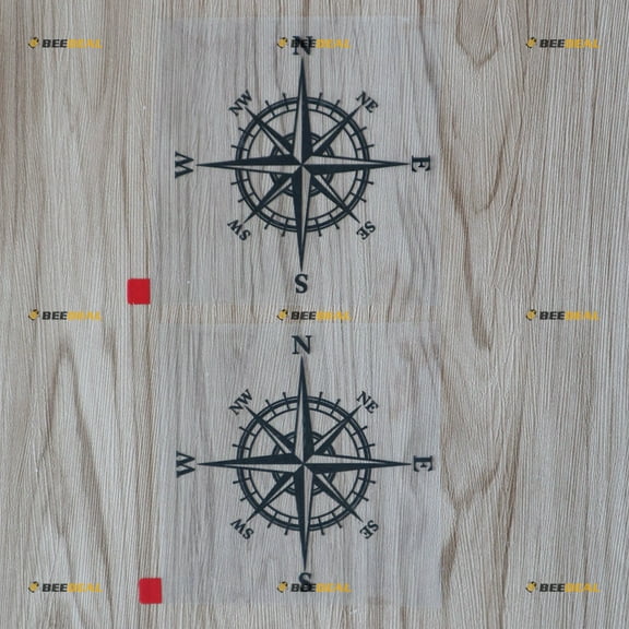 2X Black 4" 4X4 Compass Off Road Decal Sticker Car Vinyl fit for Jeep Ford Chevy Toyota c
