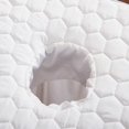 thumbnail image 4 of 190x70cm Salón de belleza ligero de mesa de Cubierta de cama con orificio facial Blanco Sunnimix Hoja de cenefa de mesa de masaje, 4 of 8