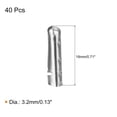 thumbnail image 2 of Unique Bargains 40Pack 3.2x18mm Metal Shoelace Tips Open Mouth Shoelace Repair Cords End Tips Silver, 2 of 6