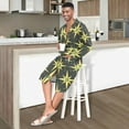 thumbnail image 4 of Dailycode Men Robe Lightweight Soft Bathrobes Kimono Nightgown Flashing Stars, 4 of 6