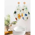 thumbnail image 2 of Spring Butterfly Dragonfly Kitchen Dish Towels for Drying Dishes Set of 4, Beige Botanical Floral Rustic Waffle Weave Microfiber Hand Tea Bathroom Towels Quick Dry & Absorbent Towel 12x12, 2 of 7