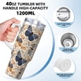 thumbnail image 3 of Pofeuu Butterflies Print 40oz Ice Bully With Handle And Straw Stainless Steel Vacuum Insulated Cup And 2 In 1 Straw Lid, 3 of 8