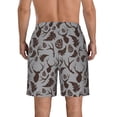 thumbnail image 3 of Kdxio Brown Moose with Pinecones Pattern Mens Casual Shorts - Drawstring Summer Beach Sports Shorts for Men, 3 of 5