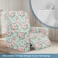 thumbnail image 3 of FOR U DESIGNS Rose Green Pattern Recliner Chair Covers Stretch Lazy Boy Recliner Covers Protector with Armrest, Reusable Reclining Slipcovers with Storage Pocket, 3 of 8