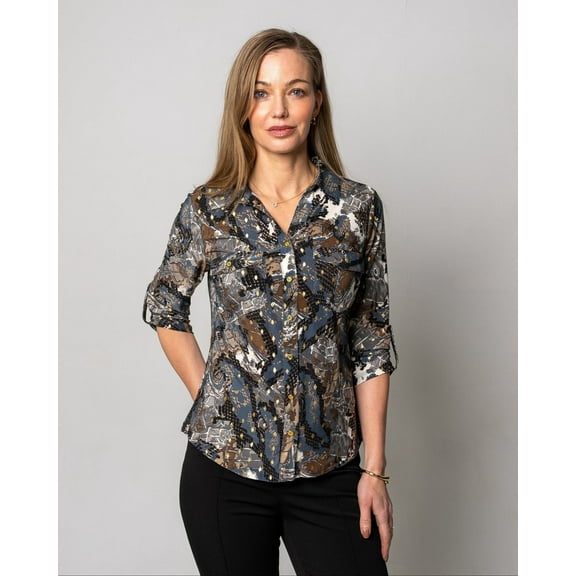 SIENNA SNAKE PRINT BLOUSE
