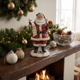thumbnail image 6 of Dolstice Christmas Santa Claus Figurines, Standing Santa Claus Figure with Wish List Scroll and Gift Boxes, Gifts for Winter Home Table Xmas Party, 6 of 7
