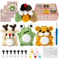 thumbnail image 1 of EIMELI 3PCS Crochet Kit for Beginners Complete Crochet Knitting Kit Adorable Animal Crochet Starter Pack DIY Crochet Craft Kit with Step-by-Step Video for Adults Kids, 1 of 8