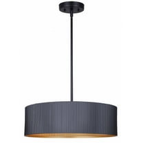 Canarm Rexton 3 Light Chandelier Black Modern Ceiling Light for Dining and Living Rooms