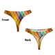 thumbnail image 3 of Fotbe Abstract Watercolors Tartan Tanga Sin Costuras para Mujer con Estampado – Panties Invisibles, Transpirables y Cómodos para Uso Diario-4X-Large, 3 of 6