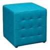 OSP Home Furnishings Detour 15" Blue Fabric Cube
