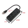 thumbnail image 2 of Seitruly 1 Drag 4 Mini USB Splitter Adapter Laptop Notebook Computer PC USB2.0 Hub Indicador LED Interruptor de botón individual Juegos de teclado y mouse para computadora Negro, 2 of 8