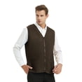 thumbnail image 3 of TOPTIE Adult Volunteer Work Vest Event Supermarket Apron Vests - Coffee, 3 of 8