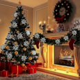 thumbnail image 3 of 24 Pcs Artificial Silver Poinsettia Flowers, 14cm Flowers Heads Christmas Tree Decorations,Poinsettia Christmas Decorations for Party Decor, 3 of 5