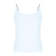 thumbnail image 4 of Women Cami Shirts Square Neck Sexy Tank Top Spaghetti Strap Tshirts Slim Fit Blouse Summer Casual, 4 of 5