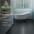 thumbnail image 6 of 12 x 12 Inch Interlocking Deck Tiles, Plastic Waterproof All Weather Anti-Slip Bathroom Shower Balcony Porch Strong, Pebble Stone Pattern Pack of 12, Black, 6 of 9