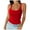 Red1933, variant on VNKIDY Classic Women Tank Tops Spaghetti Strap Scoop Neck Ribbed Tank Tops Slim Fitted Cotton Camisole Basic Sleeveless Layering Shirts Solid Color Summer Autumn