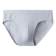 thumbnail image 2 of zeranth Men Summer Briefs Mid-rise Elastic Waistband Panties Solid Color U-convex Breathable Underwear for Daily Wear Sleep, 2 of 7