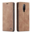 thumbnail image 2 of Dteck Wallet Case For OnePlus 8 Pro, Premium PU Leather Wallet case Magnetic Flip Folio [Kickstand Feature] with ID & Credit Card Pockets, Brown, 2 of 6