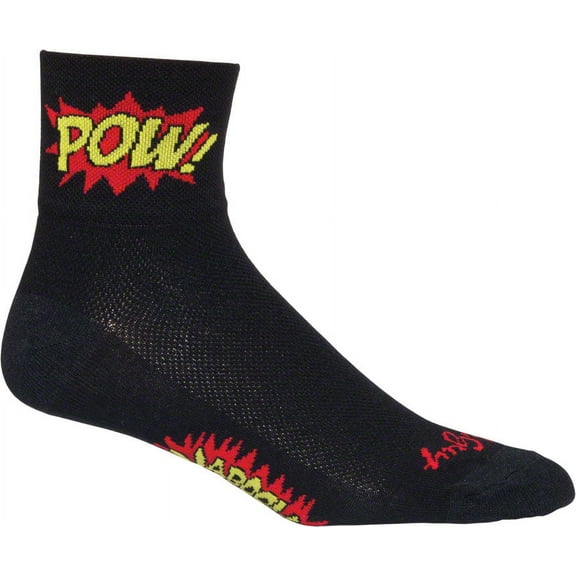 SockGuy Boom Pow Sock: Black SM/MD