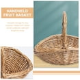 thumbnail image 5 of Monyance convenient storage basket Wicker Picnic Basket with Handle - Empty Gift Basket for Garden Fruit(9.06X7.09X6.69Inches), 5 of 11