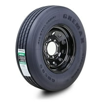 GREMAX All Steel Trailer Tire & wheel ST235/80R16 14-Ply G 129M 8 Lug on 6.5" PCD Black Mod Rim