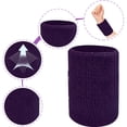 thumbnail image 3 of Wrist Sweatbands Tennis Wrist Bands Absorbent Sweatbands for Football Basketball Running, 3 of 6