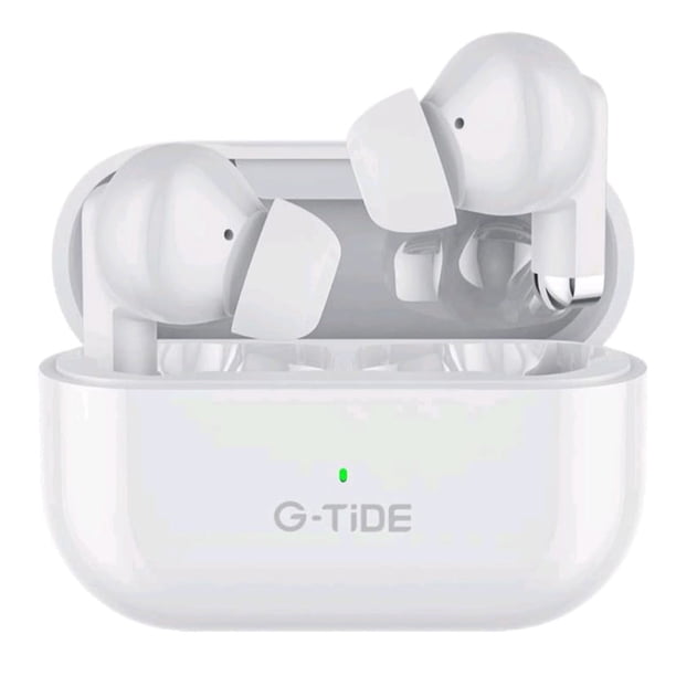 Audífonos Bluetooth Cancelación de Ruido Sport 30mAh + estuche 300mAh IPX4 G-TIDE L22 Blanco