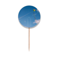 thumbnail image 1 of Blue Sky White Clouds Kite Toothpick Flags Round Labels Party Decoration, 1 of 3