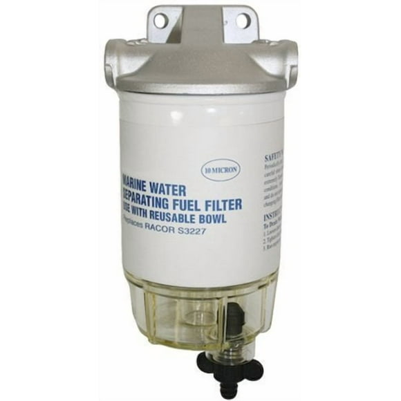 SeaSense Kit de Filtre à Carburant avec Bol Transparent et Tête en Aluminium par SeaSense