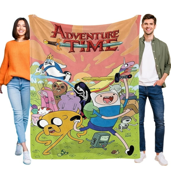 Blanket Adventure Time for Boys Girls Lightweight Kids Throw Blanket Cute Soft Blankets Flannel Plush Blankets Gifts 30x40in