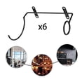 thumbnail image 3 of 6x Iron Wall Mounted Wine Rack wine bottle rack: Multifunction for Wine Storage Home Bar Left, 3 of 8