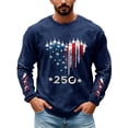 thumbnail image 2 of ASDFVBKG 250th Anniversary Usa Sweatshirt for Men Vintage American Flag Graphic Shirts, Long Sleeve Usa Graphic Shirts Blue M, 2 of 4