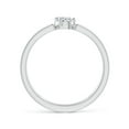 thumbnail image 2 of ANGARA Natural Diamond Solitaire Split Shank Ring in 14K White Gold for Women (Size-6x4mm| Color-H| Clarity-SI2) | April Birthstone, Anniversary, Jewelry Gift for Women | Natural Diamond Ring, 2 of 8