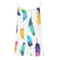 thumbnail image 4 of CYMMPU Clothing for Women Tank Top Printed Spaghetti Strap Loose Camisole Flowy Camis Sleeveless Pleated Tunic Tops Summer Vest Top, 4 of 5