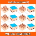 thumbnail image 1 of 8x8x5mm Without or With Thermal Pad Mini Small Copper Heatsink Cooler Radiator For Orange Pi 5 With Pad 1pcs, 1 of 6