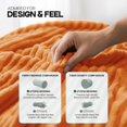 thumbnail image 4 of Utopia Bedding Fluffy Striped Fleece Blanket Burnt Orange Throw, 50x60 Inch Warm, Lightweight, Ribbed, Soft, Cozy, Bed, Sofa, Chair, Home Decor, Gift, 4 of 5