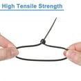thumbnail image 4 of Uxcell 100Set Cable Tie Zip Self Adhesive Mounts Set 6 Inch Nylon Cable Tie, Black, 4 of 7