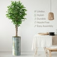thumbnail image 4 of Artificial Tree in Modern Planter, Fake Ficus Silk Tree for Indoor and Outdoor Home Decoration - 75" Overall Tall (Plant Pot Plus Tree), 4 of 5