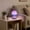 Purple-PP, variant on MMJ Night Light Table Lamp Cute Ornament LED Desk Light Battery Operated Soft Glow Reading Compact Bedside Decor Desk Accessory 4.76in