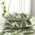 thumbnail image 5 of HORIMOTE HOME Juego de edredón de plantas tropicales, tamaño Queen, 3 piezas, hojas de palma verdes, estilo selva tropical, colchas reversibles con estampado fino, juego de cama suave y ligero para to, 5 of 5