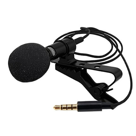 WEAVILUX 1Set Recording Microphone Clip on Lavalier Mic Shockproof Durable